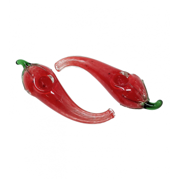 4.5 FRIT ART RED CHILLI HAND PIPE 2CT/PK