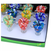 CLOVER GLASS - 14MM STRING ART BOWL ASSORTED COLORS 12CT/DISPLAY