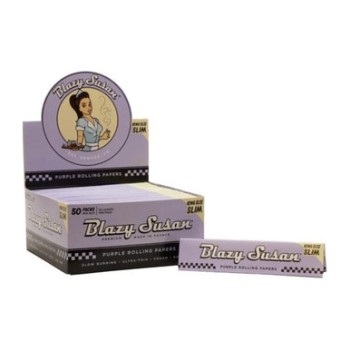 BLAZY SUSAN PURPLE PAPERS - KING SIZE SLIM ROLLING PAPERS (50PACK) (MSRP $2.99 EACH)