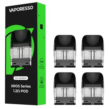 XROS SERIES REPLACEMENT PODS 2ML (4PK) BY VAPORESSO - REGULAR 1.2 OHM