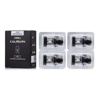 UWELL CALIBURN A3 2ML 1.0OHM FECRAL MESHED REFILLABLE REPLACEMENT PODS 4PK