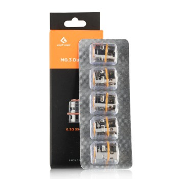GEEKVAPE M SERIES REPLACEMENT COILS 5PK - M0.3 DUAL COIL 0.3OHM 55-65W