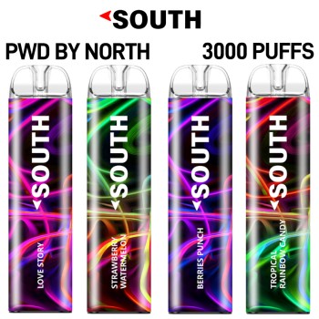 SOUTH POWERED BY NORTH 6.5ML 3K PUFFS DISPOSABLE WITH MESH COIL 10CT/BX 