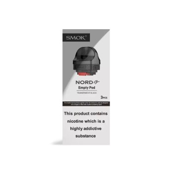 SMOK NORD GT EMPTY PODS 5ML 3PK - TRANSPARENT BLACK 