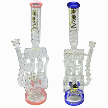 LOOKAH GLASS WATER PIPE PLATINUM TRIPLE INCYCLER WITH SPRIAL PERC RECYCLER (MSRP $249.99 EACH)