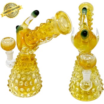 MULTI MARBLE GOLD FUME ONE EYE FISH WATER PIPE (MSRP $129.99 EACH)