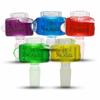 NUGG LIFE ARTIC GLYCERIN FILLED GLASS BOWL (MSRP $25.99 EACH)
