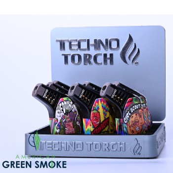 TECHNO TORCH LIGHTER CAKE DESIGN (DISPLAY OF 9 COUNT) (MSRP $14.99 EACH)