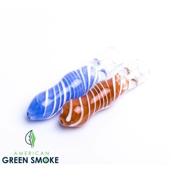 3" STRIPED DESIGN CHILLUM (ASSORTED COLORS)  (MSRP $3.99 EACH)