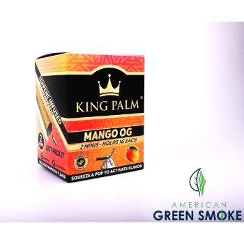 KING PALM 2 MINIS ROLLIES 20 POUCHES DISPLAY- MANGO OG (MSRP $2.99 EACH)