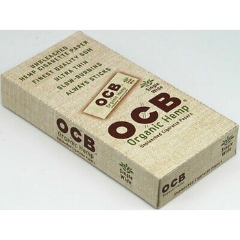 OCB ROLLING PAPER ORGANIC HEMP SINGLE WIDE (BOX OF 24 BOOKLETS) (MSRP $2.99 EACH)