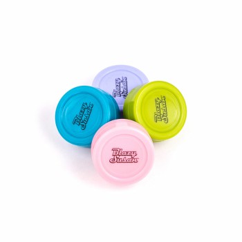 BLAZY SUSAN SILICONE DAB JARS - 32MM ASSORTED COLORS (JAR OF 52 COUNT) (MSRP $1.99 EACH)