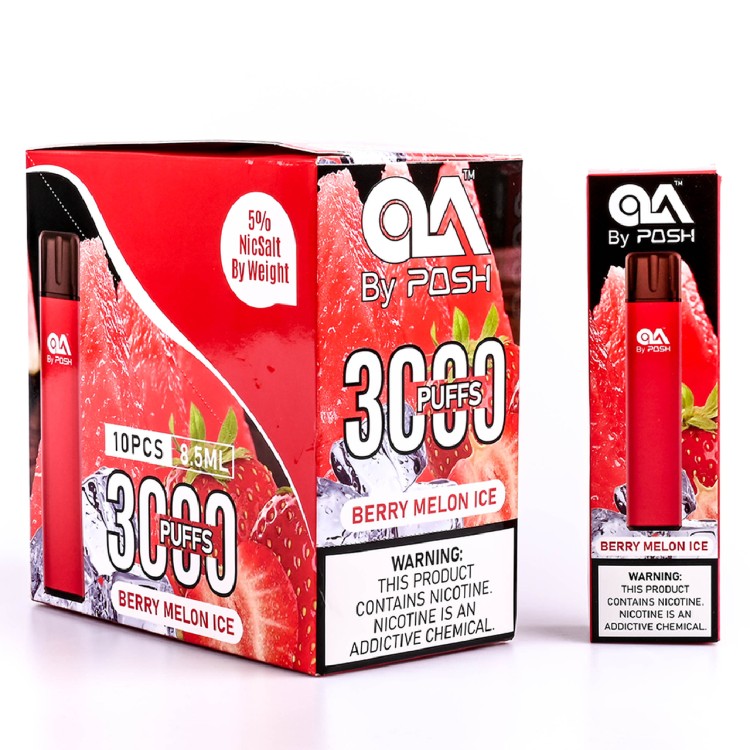 OLA BY POSH DISPOSABLE 8.5ML 5.0% NIC 3000 PUFFS 10 COUNT BOX (MSRP $19.99 EACH)