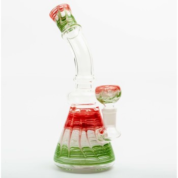 8" FEATHER COLOR MOUTH BEND BEAKER WATER PIPE (MSRP $28.99 EACH)