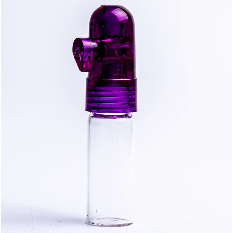 GLASS VIAL WITH BULLET CARB CAP ASSORTED COLOR (LARGE) (MSRP $1.99 EACH)
