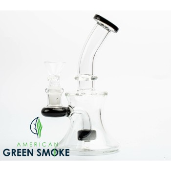 7" GLASS WATER PIPE - HIGH BRORSILICATE GLASS (MSRP $25.99)
