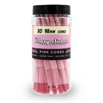 BLAZY SUSAN PINK CONES 98MM (50 COUNTN JAR) (MSRP $27.99 EACH)