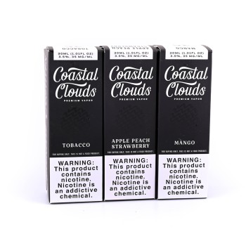 COASTAL CLOUDS  35MG SALT NICOTINE E-LIQUID 30ML (MSRP $19.99 EACH)