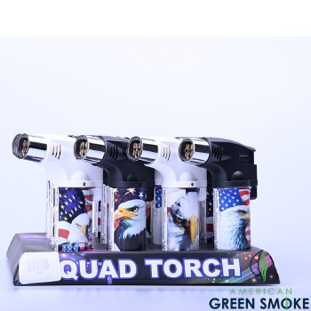 QUAD TORCH LIGHTER AMERICAN EAGLE (DISPLAY OF 12 COUNT) (MSRP $14.99 EACH)