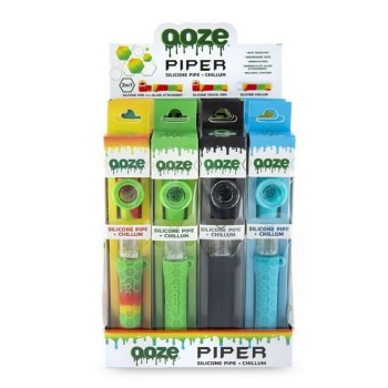 OOZE - PIPER SILICONE + CHILLUM [2 IN 1] 12 COUNT DISPLAY BOX (MSRP $11.99 EACH)