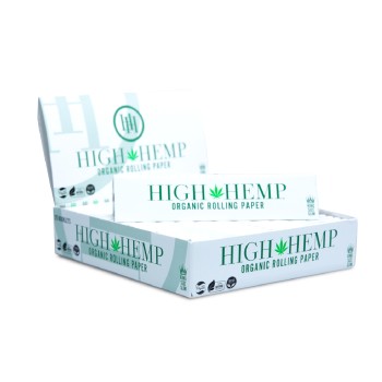 HIGH HEMP ORGANIC ROLLING PAPERS KING SIZE SLIM BOX OF 25 BOOKLETS (MSRP $2.99 EACH)