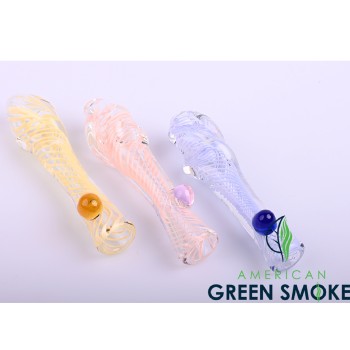 3" TWISTED MOUTH SPRIAL STRIP CHILLUM (MSRP $9.99 EACH)