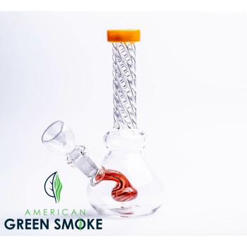 6" TWISTED NECK WITH COLOR PERC WATER PIPE (MSRP $19.99 EACH)