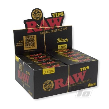 RAW BLACK CLASSIC TIPS (BOX OF 50 COUNT) 