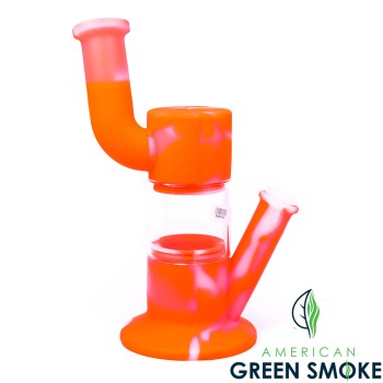 11" SILICONE BENDABLE NECK GLASS PERC WATER PIPE (MSRP $24.99 EACH)