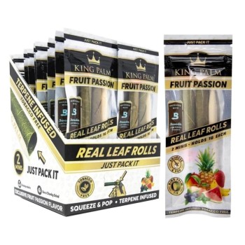 KING PALM FLAVORED MINI SIZE HAND ROLLED LEAF 2 PACKS BOX OF 20 COUNT (MSRP $2.99 EACH)
