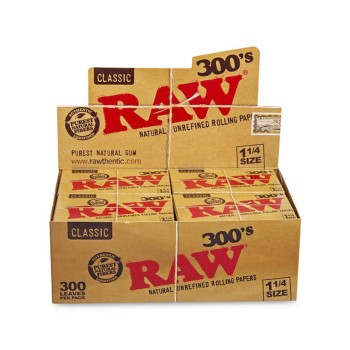 RAW CLASSIC 300CT 1.25 PAPERS BOX OF 20 COUNT (MSRP $5.49 EACH)