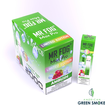 MR FOG MAX PRO 5% TFN LIMITED EDITION NICOTINE DISPOSABLE DEVICE 7ML 2000 PUFFS 10 COUNT BOX (MSRP $19.99 EACH)