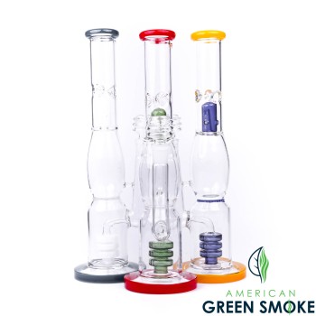 14" TRIPLE TYRE PERC WITH HONEYCOMB AND DOME PERC WATER PIPE (MSRP $54.99 EACH)