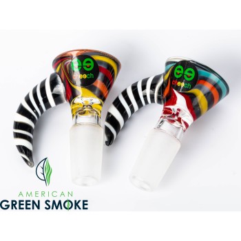 CHEECH GLASS 14MM BOWL MULTI COLOR GALAXY WITH HORN (MSRP $29.99)