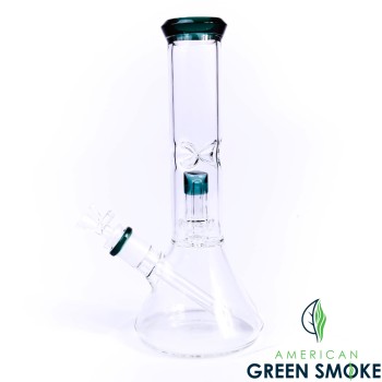 11" GLASS BEAKER WITH DOWNSTEM & STEREO MATRIX PERC INSIDE WATER PIPE (MSRP $44.99)