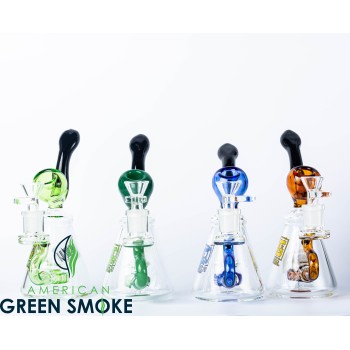 OG GLASS 7" 7MM SHERLOCK MOUTHPIECE MINI RIG WATER PIPE ASSORTED COLORS (MSRP 99.99)