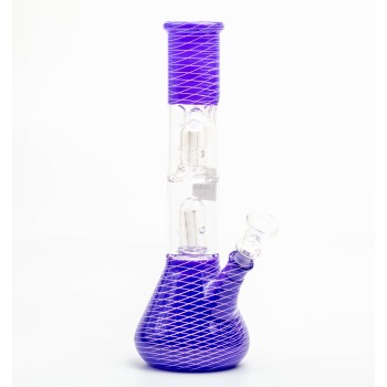 "10" COLOR DOUBLE PERC WATER PIPE  ( MSRP $31.99)