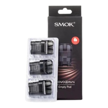 SMOK NOVO 4 MINI EMPTY REPLACEMENT POD (PACK OF 3) (MSRP $11.99 EACH)