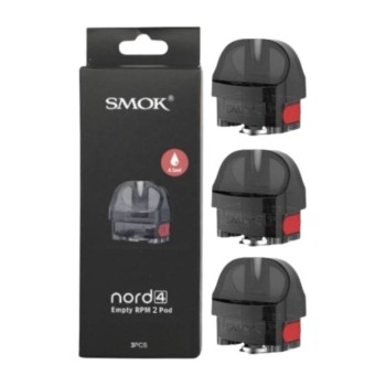 SMOK NORD 4 EMPTY RPM 2 REPLACEMENT POD (PACK OF 3) (MSRP $11.99 EACH)