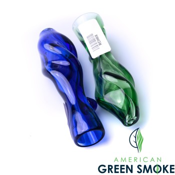 3" TWISTED BODY COLOR GLASS CHILLUM (MSRP $14.99 EACH)
