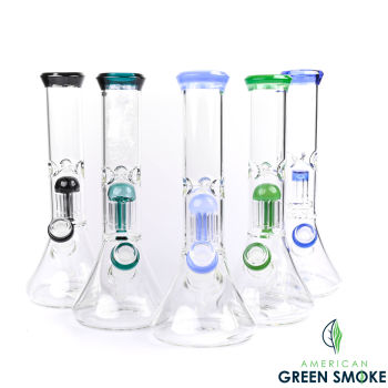 11 INCH GLASS TREE ARM PERC COLORED WATER PIPE (MSRP $49.99 EACH)