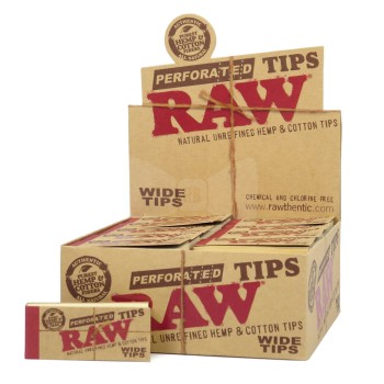 RAW PERFORATED WIDE TIPS 50 CT/BOX ( MSRP  $1.99 EACH )