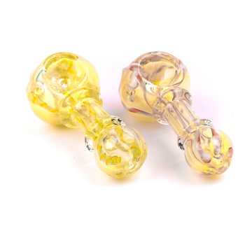 GLASS 2.5 INCH INSIDE MIX PEANUT HAND PIPE (MSRP $8.99 EACH)