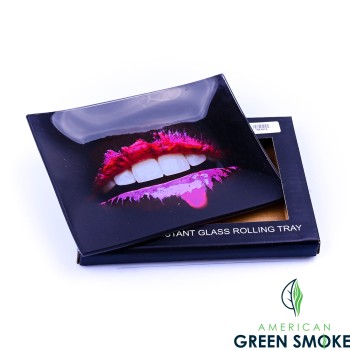 TEMPERED GLASS TRAY - LIPS DESIGN (MSRP $12.99)