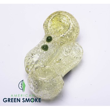 2.5" FUMED FRIT MARBLE ON TOP HAND PIPE 40G (MSRP $3.99)