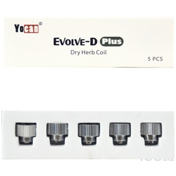 YOCAN EVOLVE-D PLUS DRY HERB COIL 5 PACK  (MSRP $14.99)