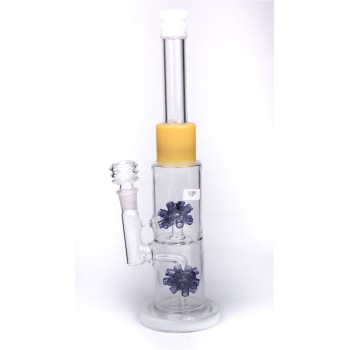 14" DOUBLE PERC WITH MULTI-RING COLOR MOUTH WATER PIPE (MSRP $69.99 EACH)