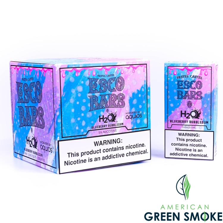 ESCO BAR H2O DISPOSABLE DEVICE 15ML 5% NICOTINE 6000 PUFFS 10 COUNT BOX (MSRP $24.99)