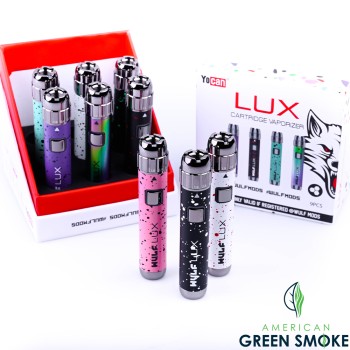 YOCAN LUX WULF 510 CARTRIDGE BATTERIES 9 COUNT BOX (MSRP $18.99 EACH)