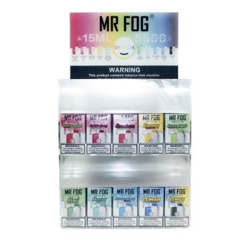 MR FOG SWITCH 5% NIC 15ML 5500 PUFFS RECHARGEABLE MESH COIL DISPOSABLE - DISPLAY OF 100CT